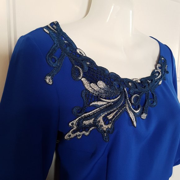 OLIMARA Blue Classic, Occasion Dress, Made in Spain, sz 6/8 - Picture 6 of 12